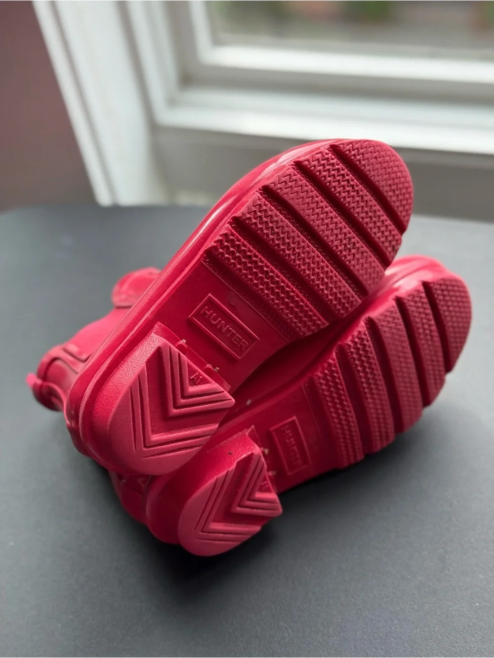 Hunter Kids Glossy Red Chelsea Rain Boots